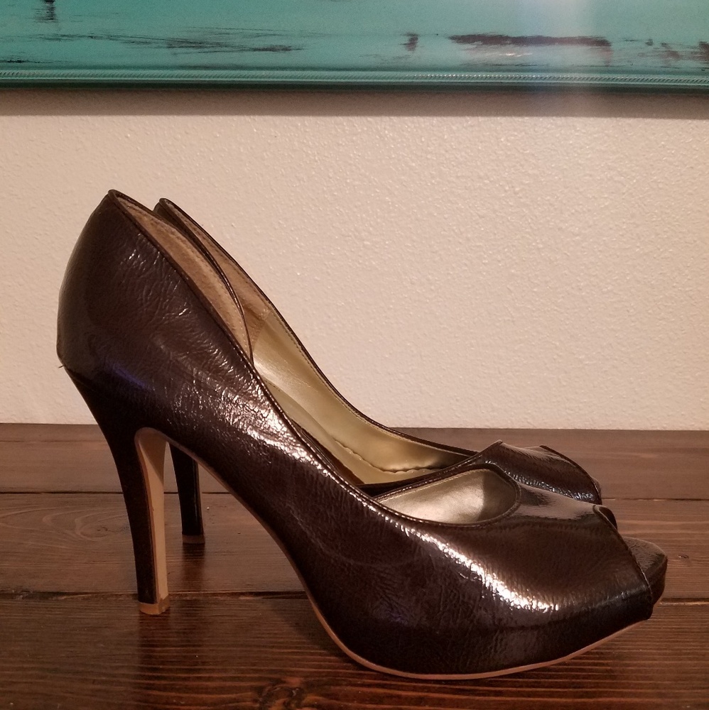 Brown Charlotte Russe open toe heels